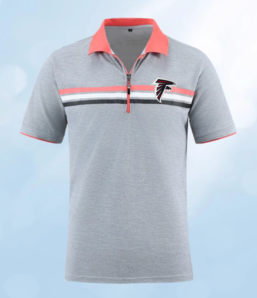 Atlanta Falcons grey Men 2025 NFL polo T shirt